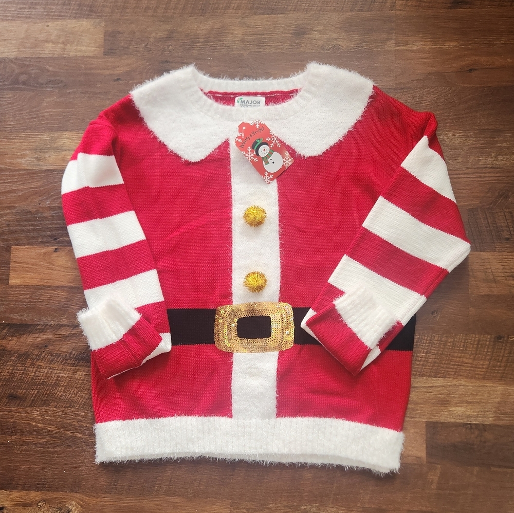 Women's Major Label Group Santa Holiday Sweater Size S